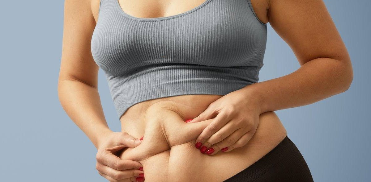 belly fat on a woman who wants spot reduction